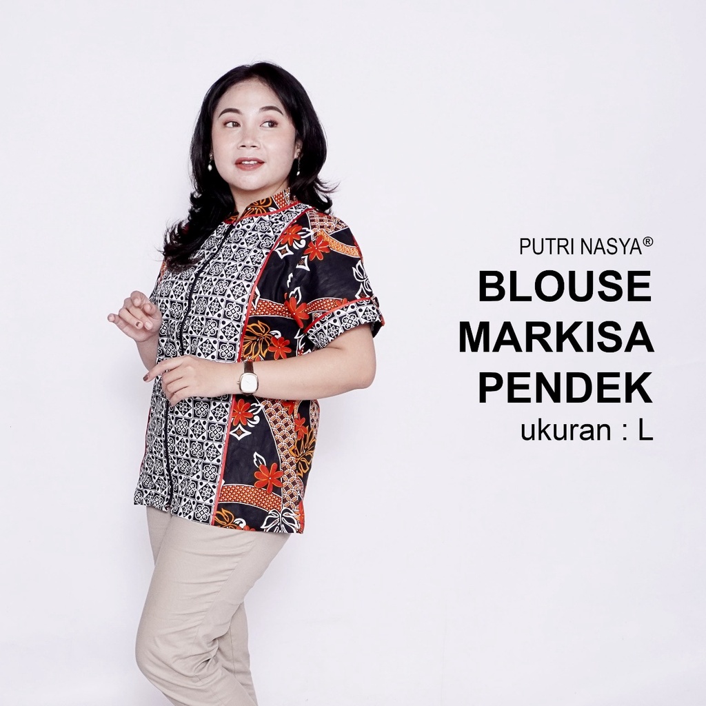 Blouse Batik Big Size LD 140 Wanita Atasan Batik Jumbo L-XL-2L-3L-4L-5L-6L-7L Model Blus Jumbo Kerja Batik / Atasan Big Size Kerja Wanita / Pakaian Batik Kekinian Seragam Kantor Kerja Bahan Wanita Model Terbaru