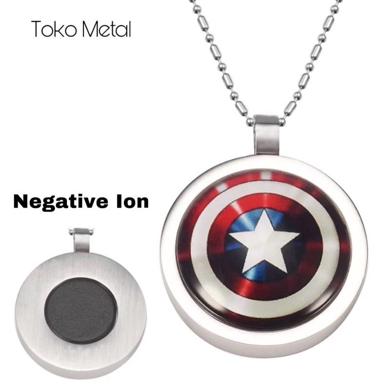 KALUNG TITANIUM KAPTEN AMERIKA / QUANTUM PENDANT/ [ TOKO METAL ]