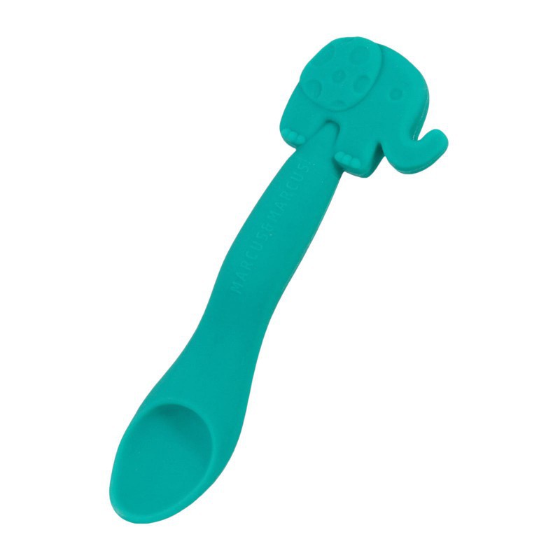 Marcus &amp; Marcus Silicone Feeding Spoon - Elephant Green