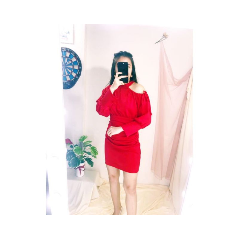 PAKAIAN WANITA DRESS NEW DRESS SABRINA SCUBA