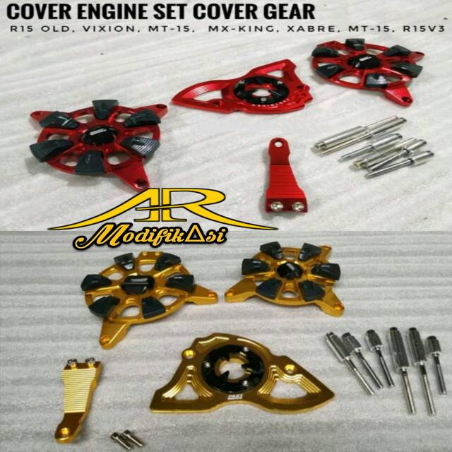 COVER ENGINE SET R15 V3 V2 VIXION XABRE MT15 MX-KING