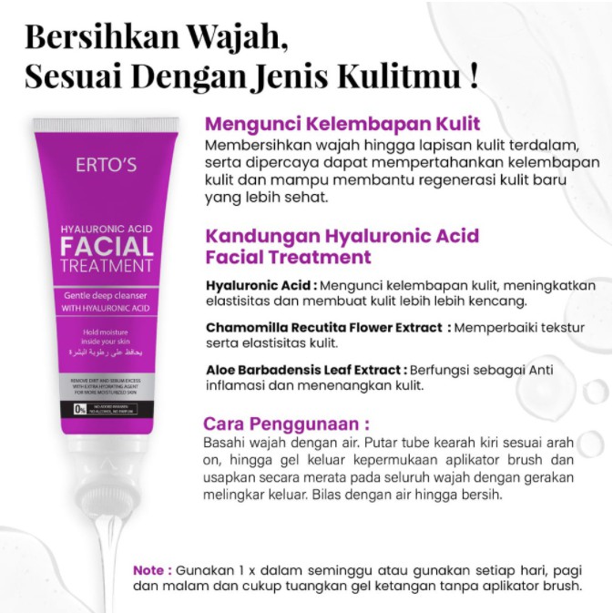 ERTOS/ ERTO'S Facial Treatment 100ml Original BPOM 100% KEMASAN BARU