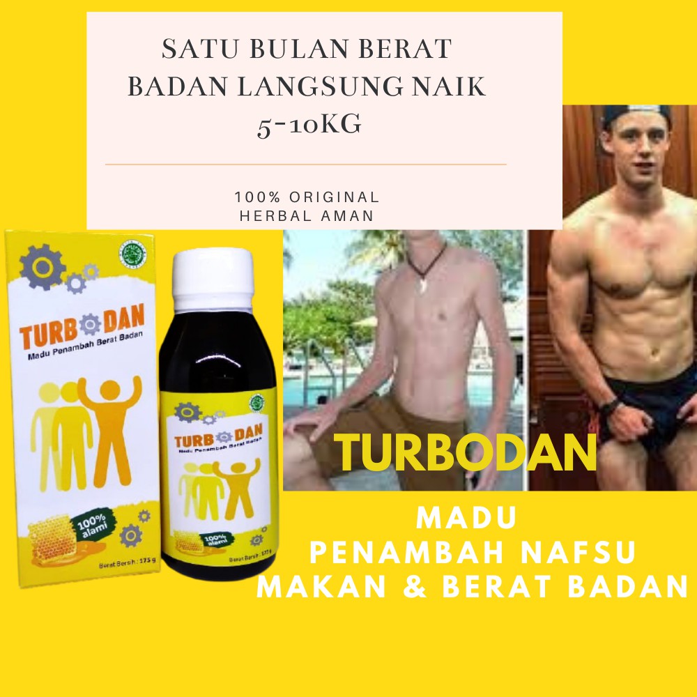 Penggemuk Badan Turbodan Obat Gemuk Badan Permanen Vitamin Penggemuk Badan Anak Dewasa Original