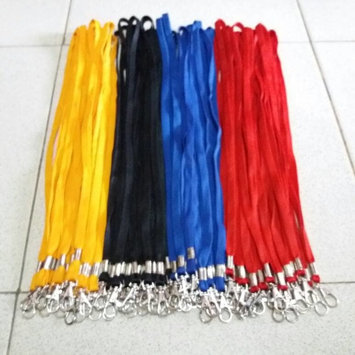 Jual Tali Lanyard Polos Gantungan Tali Id Card 1cm Tali Sepatu