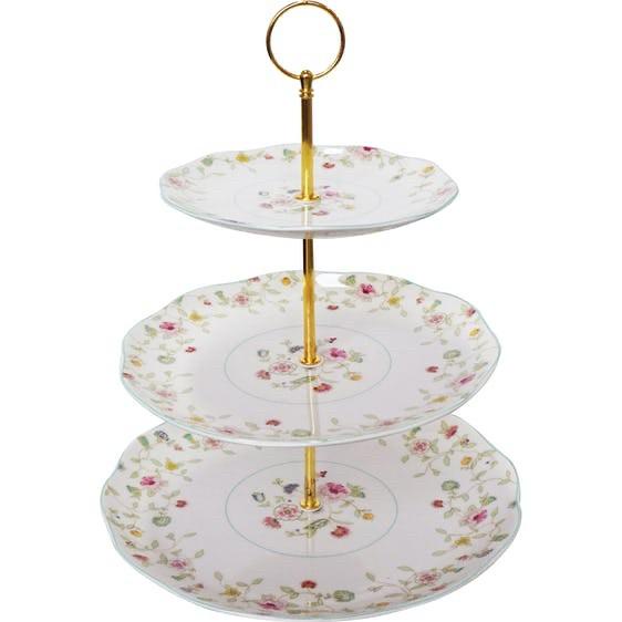

Michelle 3 Tier Cake Stand Tempat Kue St Saint James Ceramic Tableware 078