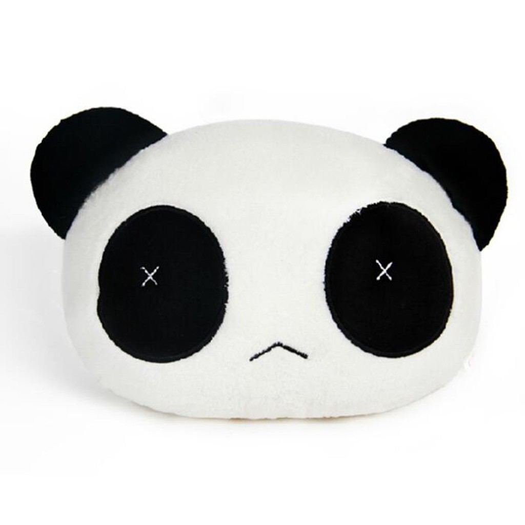 Bantal Headrest Mobil Motif Panda Lucu Bahan Plush Kualitas Tinggi