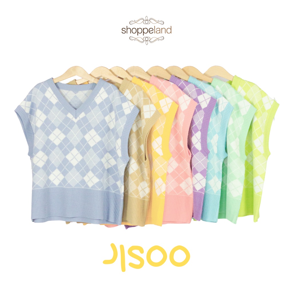 NEWSHOPPELAND - JISOO VEST DIAMOND PREMIUM