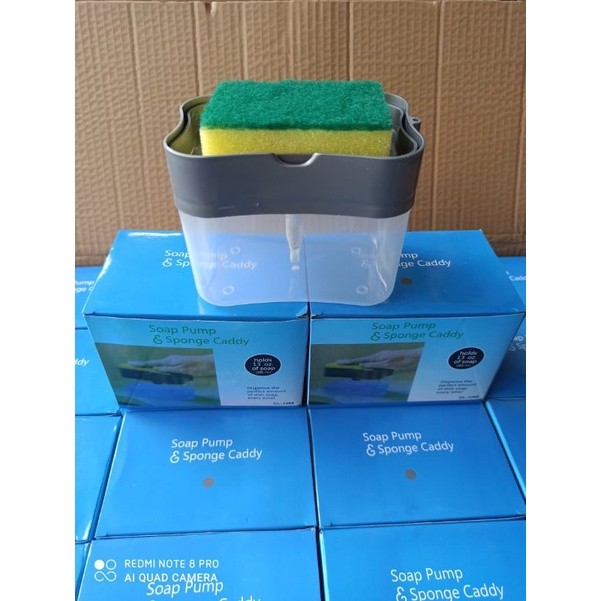 Dispenser sabun cuci piring busa sponge / soap Pump sponge caddy