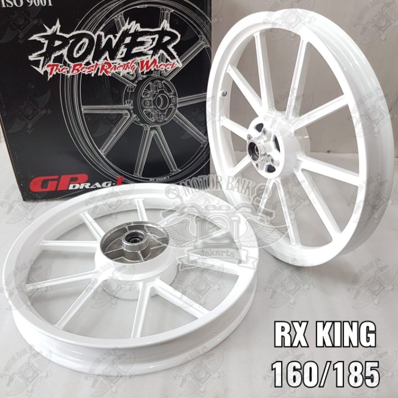 Velg pelek racing RX KING 160 185 ring 17 merk POWER 1set depan belakang model chemco brt