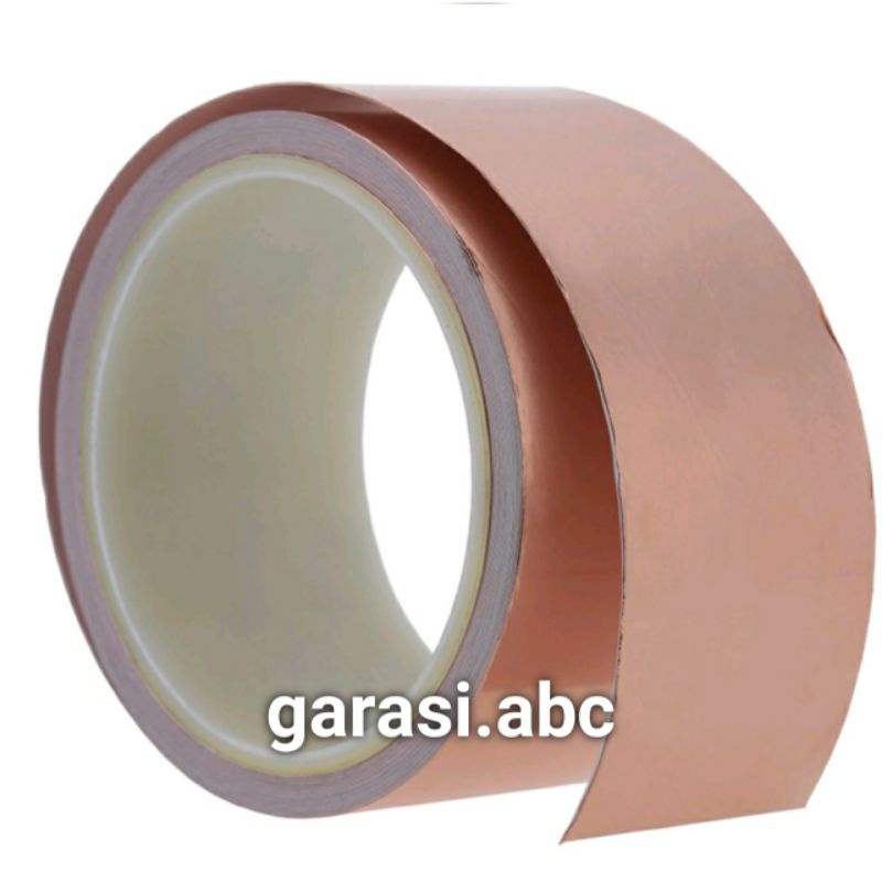 Copper Foil Tape Isolasi Tembaga 50mm / 5cm x 1m Tahan Panas Listrik Elektronik Penguat Sinyal Jalur LED SMD Dekorasi Arsitektur Noise Shielding Pelapis Gitar PCB