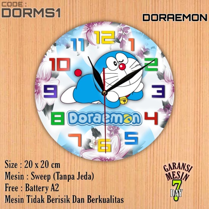 Jam Dinding Kartun DORAEMON SWEPP MESIN HALUS TIDAK BERISIK