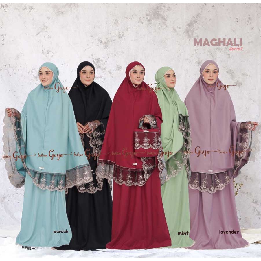 Mukena dewasa katun polos Maghaliseries