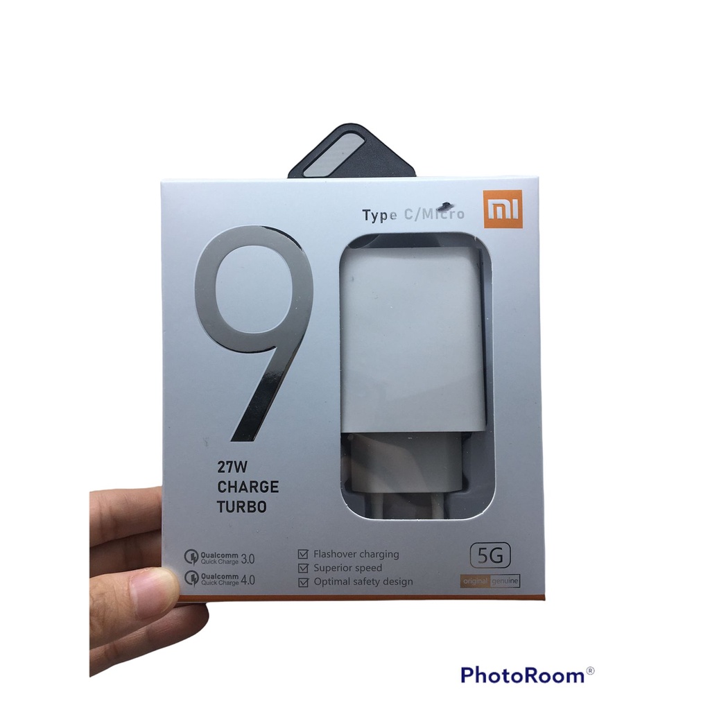 CHARGER XIAOMI REDMI TYPE C Mi 8 9 10 NOTE 7 8 9 10 K20 POCO X3 X2 BLACKSHARK TURBO FAST CHARGING 27W / mirco / JW-mi9