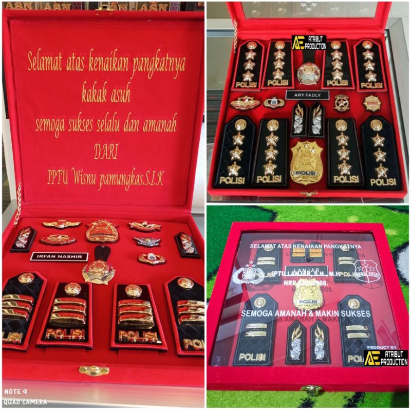 PANGKAT POLISI PDH PDU SATU SET - SET BOX CUSTOM - PANGKAT FULLSET - PANGKAT POLISI SET BOX CUSTOM