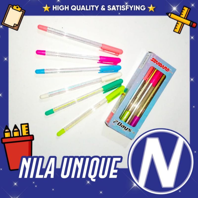 

BOLPOINT / PULPEN STANDARD 7DAYS 0.38 (HARGA SATUAN)