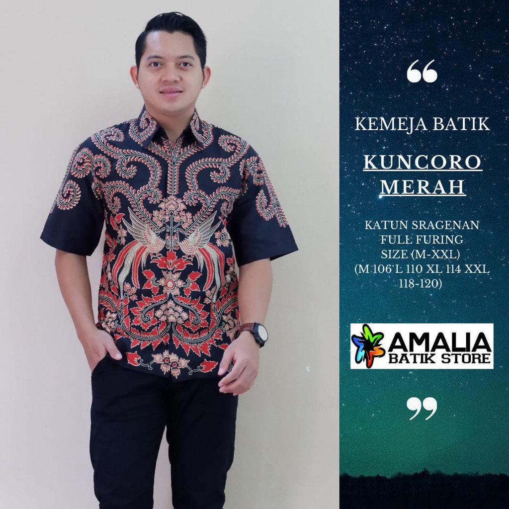 KUNCORO MERAH AMALIA KEMEJA BATIK PRIA SOLO LENGAN PENDEK FULL FURING PREMIUM MERAK SELING MAHESA MERAK DONGKER CENDRAWASIH NAVY WAHYU TUMURUN MODANG MANDHALA SIDOMUKTI KAMANDANU BLUE WISANGGENI YUDHISTIRA JAYANEGARA PERWIRA PEKSI DONGKER KEMBANG BIRU SM