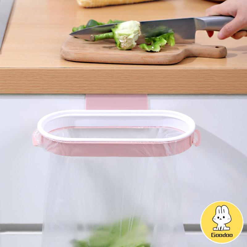 [COD Ready Stock] Tong Sampah Gantungan Dapur Dengan Penutup / Trashbag Holder With Lid / Sampah / Trashbag -Doo