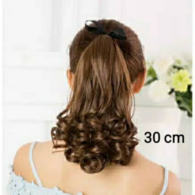 Hair clip poni pony tail ponitail korea curly tali 30cm / 38cm / 48cm / 58cm