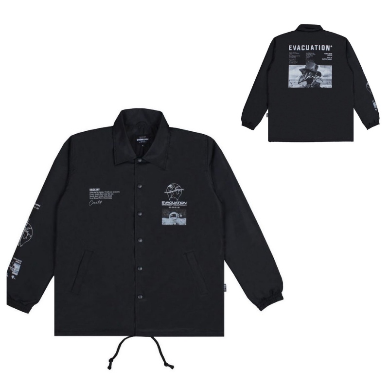 Jaket Coach Dobujack Evacuation/Coach Dobujack Hitam Pria Wanita