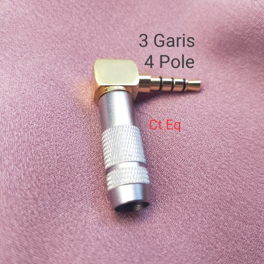 jack 3.5mm 4 pole 3 garis Sudut 90 jack L jack Siku