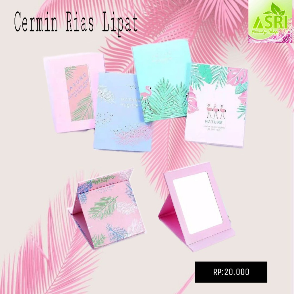 AS035 Cermin rias lipat/ cermin portable/kaca rias/ cermin lipat buku/ cermin rias makeup