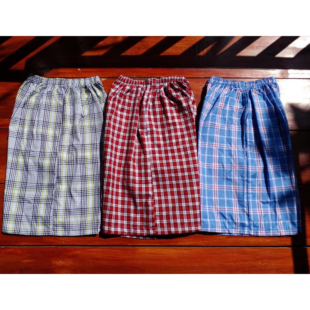 Kolor Celana Harian Pendek Anak Tanggung Laki-laki Perempuan Katun Motif Santai SD-SMP Murah Grosir