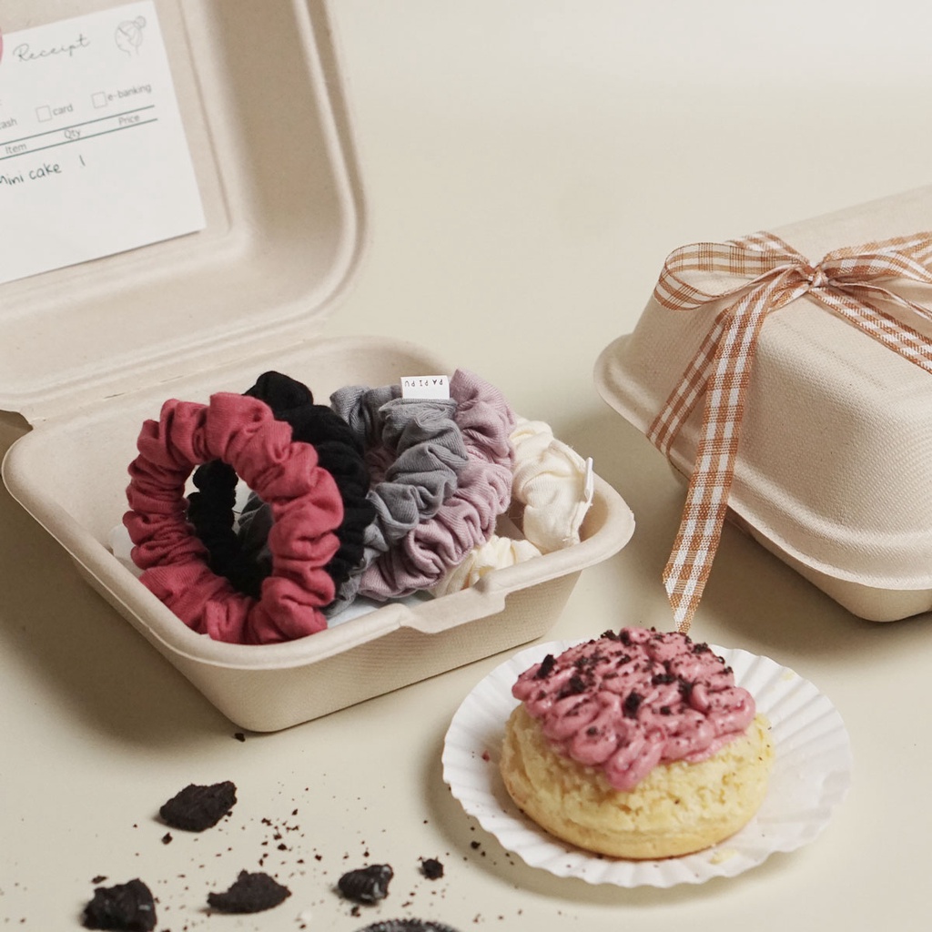 Papipu studio berry oreo cake scrunchies ikat rambut kunciran