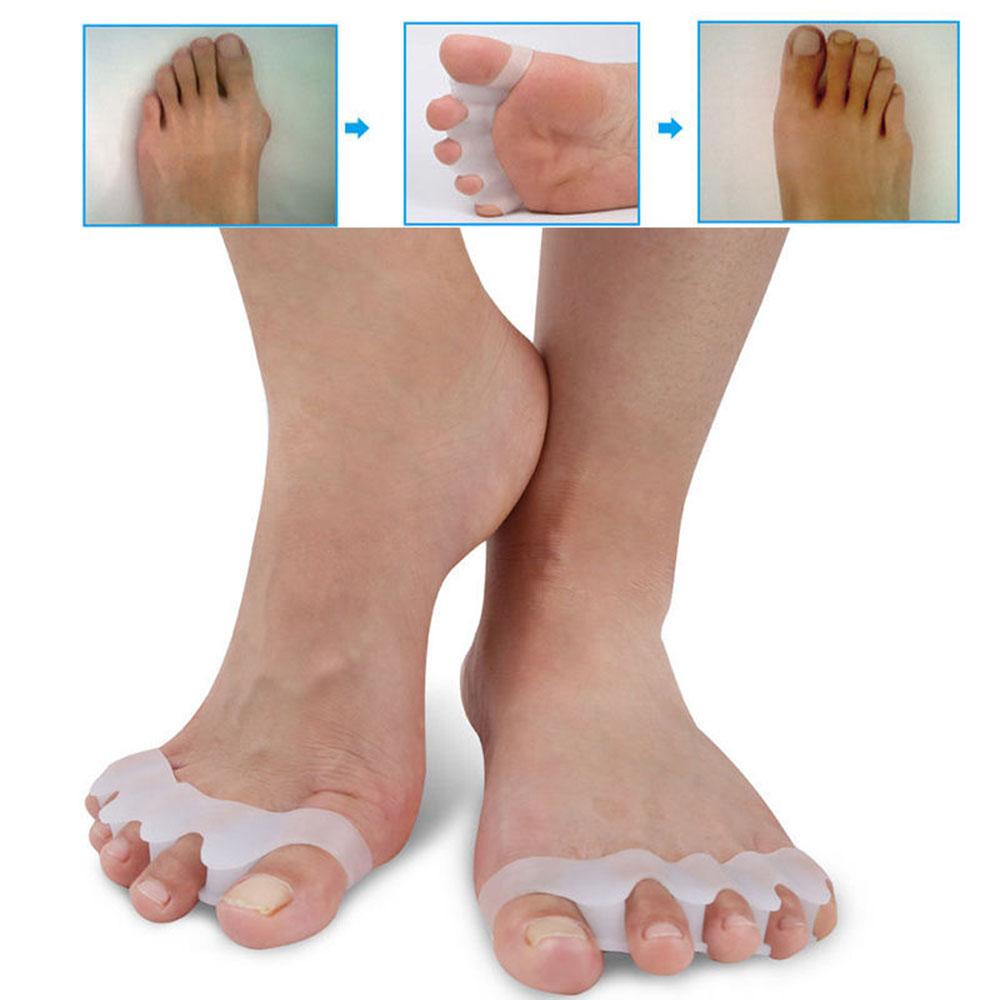 Preva 1pasang Silicone Toe Separator Valgus Relief Pain Align Toes Corrector