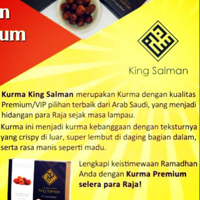 Kurma king salman ORIGINAL FRESH PREMIUM DATES kurma premium VIP kesukaan para raja