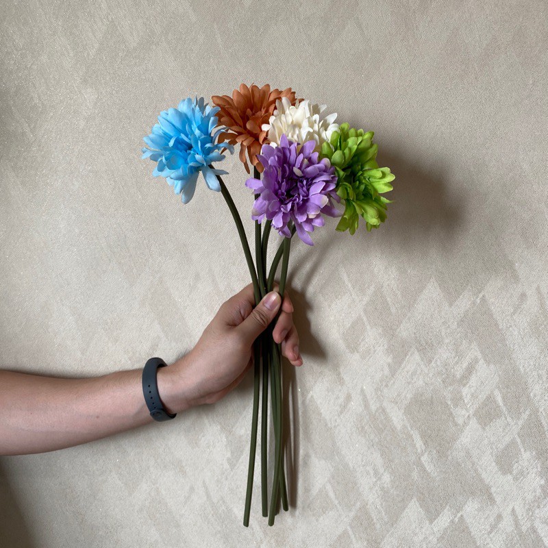 BUNGA GERANIUM TUNGGAL ARTIFICIAL PLASTIK IMPORT