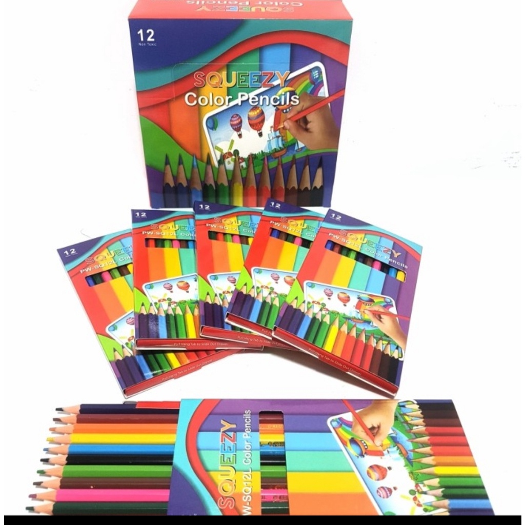 

Pensil Warna Panjang 12 warna Squeezy