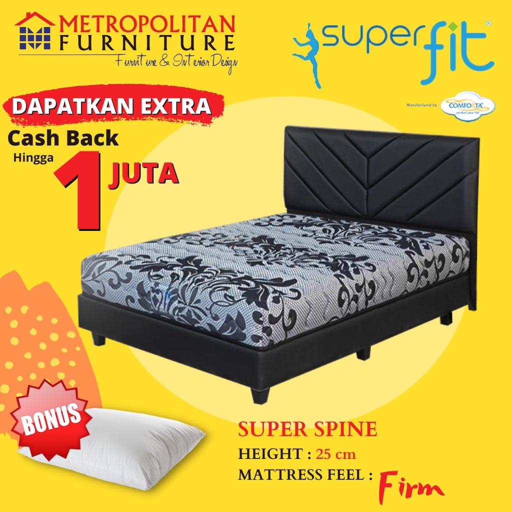 Kasur Springbed Comforta SuperFit Super Spine FULL SET Spring bed matras