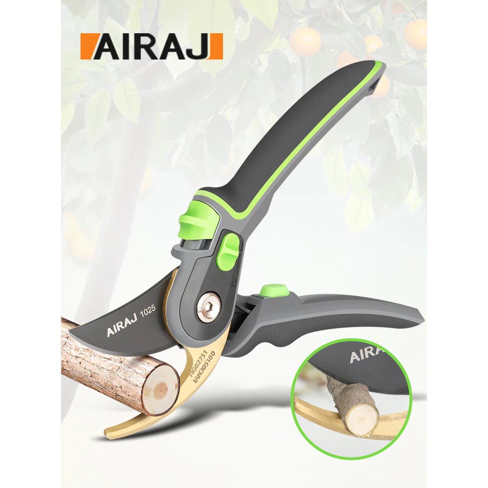 KNIFEZER Gunting Taman Ranting Tumbuhan Bunga Bonsai Garden Pruning Shear Scissors - 1020 - Silver