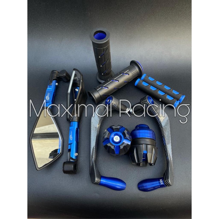 Paket Variasi Spion Motor Tomok V5 Proguard Sabit Handgrip Domino Sisik Jalu As Roda Karet Handle Rem Universal