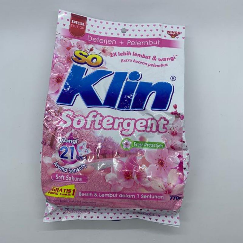 So Klin Softergent Detergent Bubuk Soft Sakura 770gram