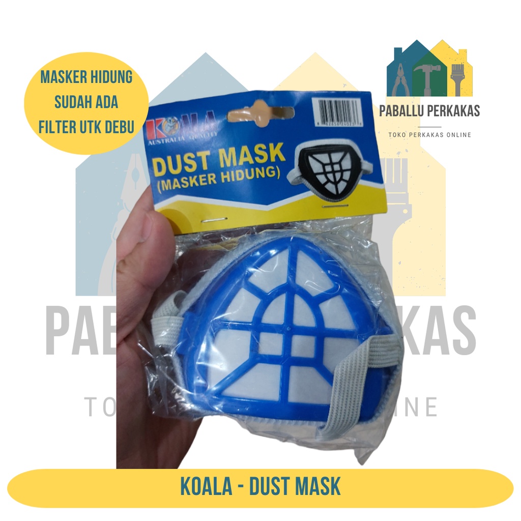 Masker Debu Proyek Koala / Masker Kerja Pabrik / Masker Hidung Anti Debu + Filter Biru Koala / Dust 