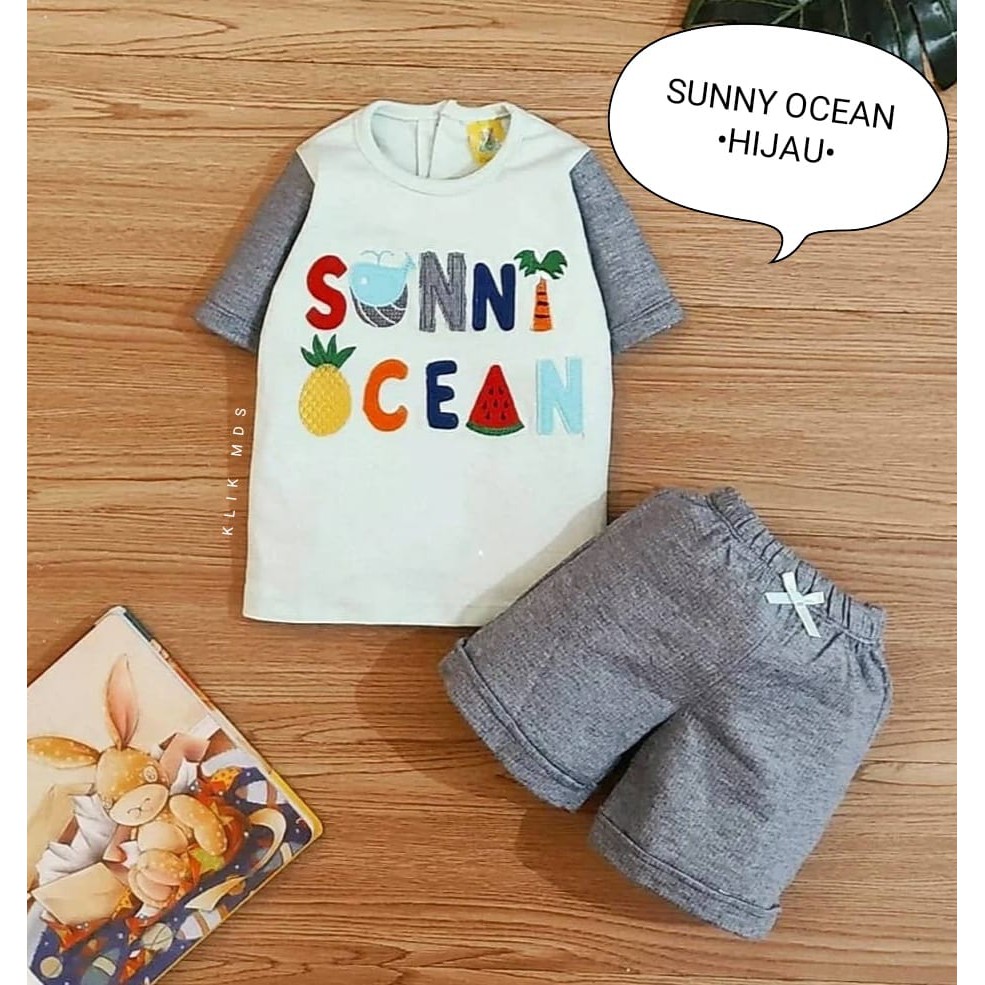 Klik Mds Setelan Baju Anak Bayi Perempuan Sunny Ocean 1 Ukuran Usia 0-6 Bulan