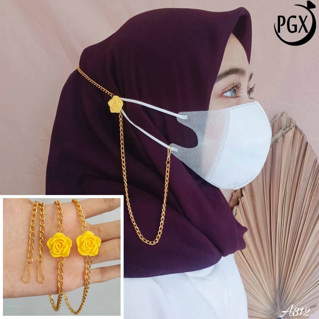 PGX Strap Masker 2in1 Konektor Headloop Tali Masker Kalung Masker Rantai Aksesoris Fashion - A312