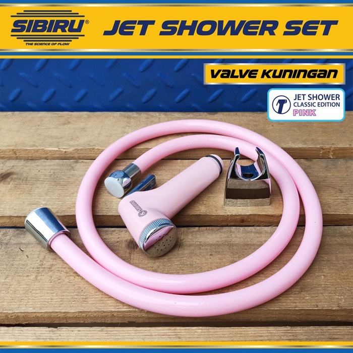 Jet Shower Set Kloset Toilet Kamar Mandi Jet Shower Bidet Head Semprotan Cebok WC - Pink