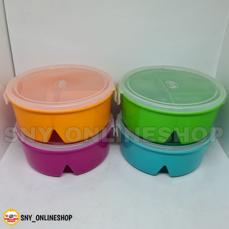 Lunch Box Bulat / Kotak Makan / Lunch Box Plastik Clio - 2117