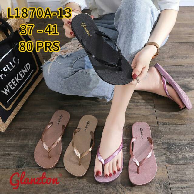 Sandal Jepit Wanita Glanzton Import Terbaru 1870
