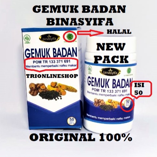 Jual Obat penggemuk badan kapsul binasyifa gemuk badan original garansi