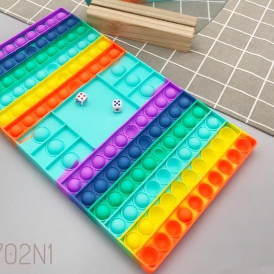 POP IT BATTLE DICE JUMBO RAINBOW PASTEL PINK POP IT GAME BOARD DADU - Among Us Jumbo