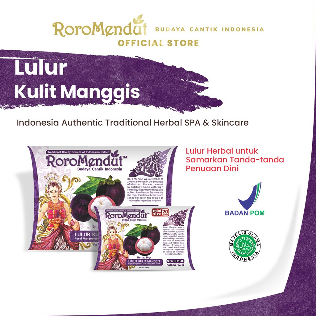 

Roro Mendut Original Lulur Kulit Manggis 40 gr