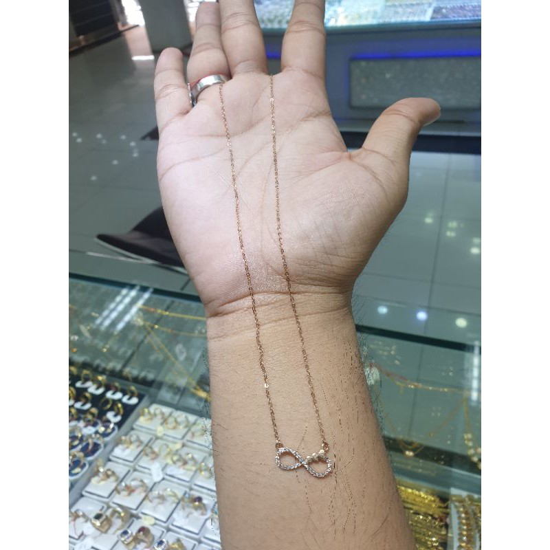 kalung emas asli model invinity