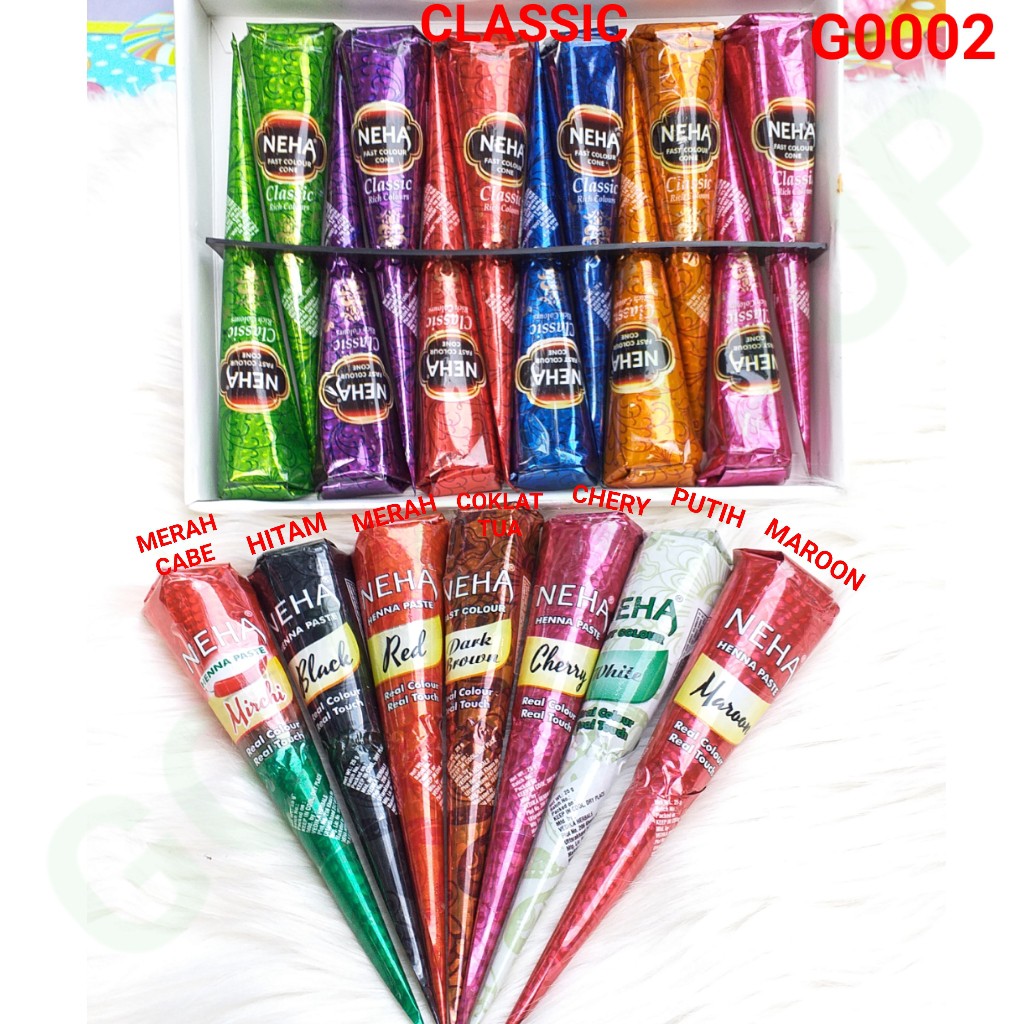 G ( G0002 ) HENNA CONE PAINTING HARGA GROSIR