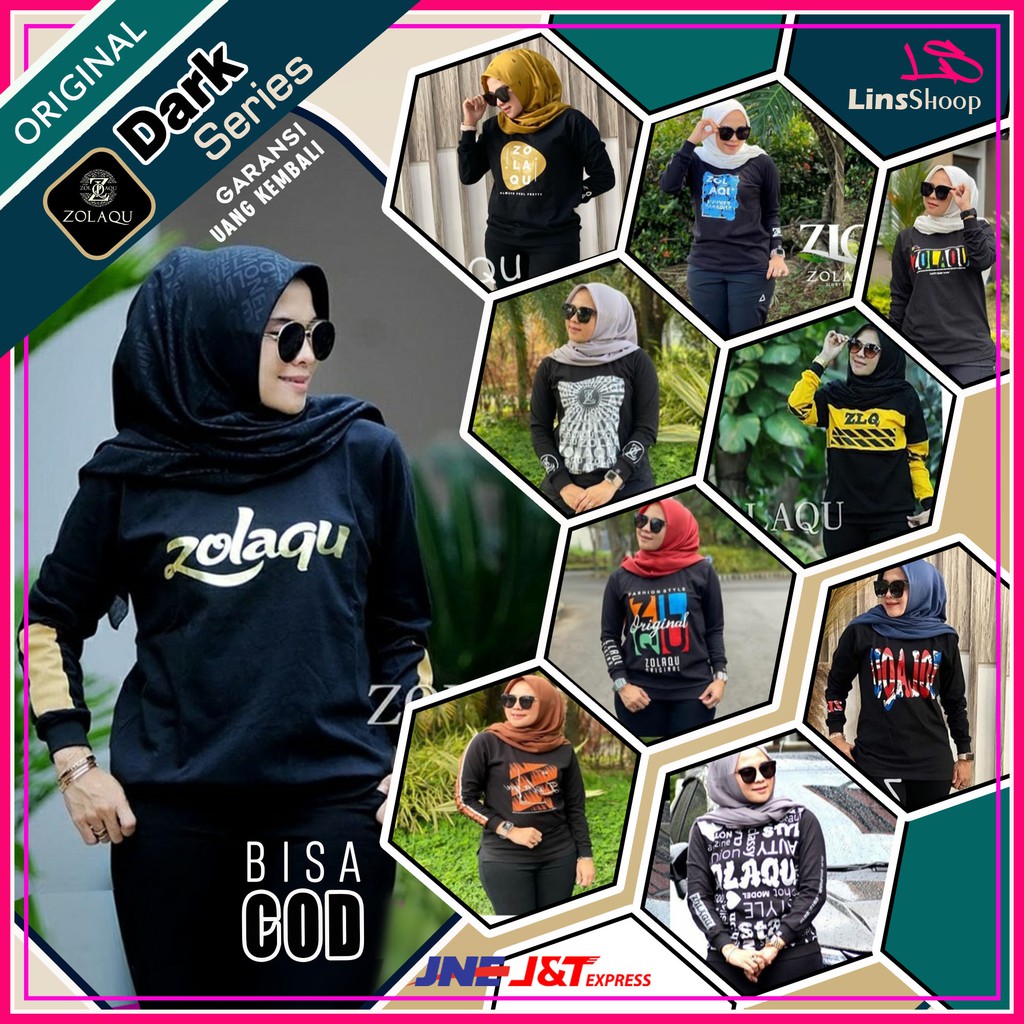 Kaos Wanita Lengan Panjang ZOLAQU Original Terbaru [ZLQ DARK SERIES]