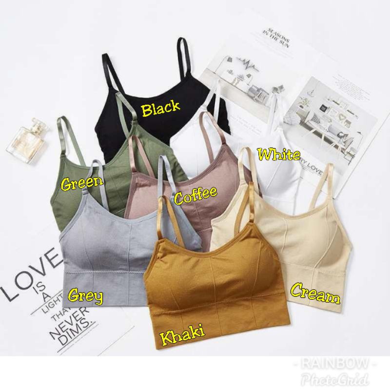 Bra Sport Wanita Model Seamless dengan Tali Strap dan Isi Busa Bergaya Sexy / Sport Aerobic Bra