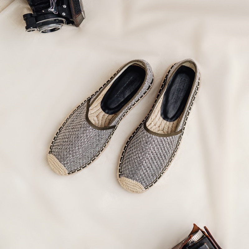 Leora Espadrilles — Greenish Grey