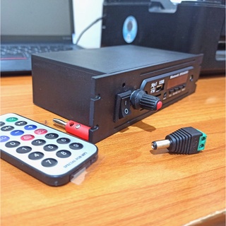 Jual power amplifier bluetooth rakitan 12v dc stereo 2x30watt / tape